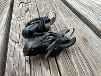 Leather Friesian Horse Head Keychain
