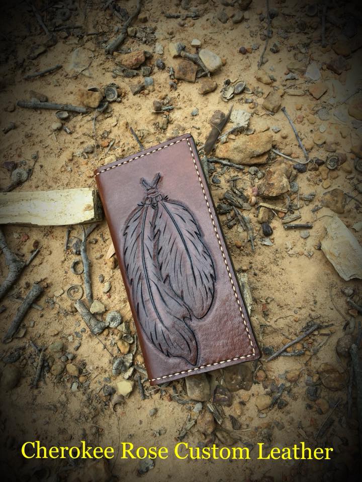 Custom Handmade Leather Roper Wallet | Hand Carved Long Wallet