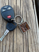 Custom Leather Initial Keychain Letter Y