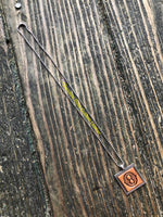 Western Block Letter 'O' Initial Leather Pendant Necklace