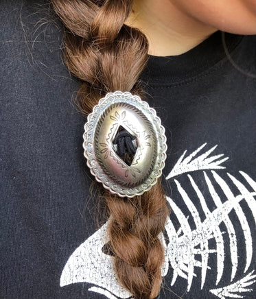 Large Southwestern Thunderbird Hair Tie - Peyote Rose