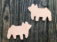 Custom Order Walking Livestock Show Pig Key Chain