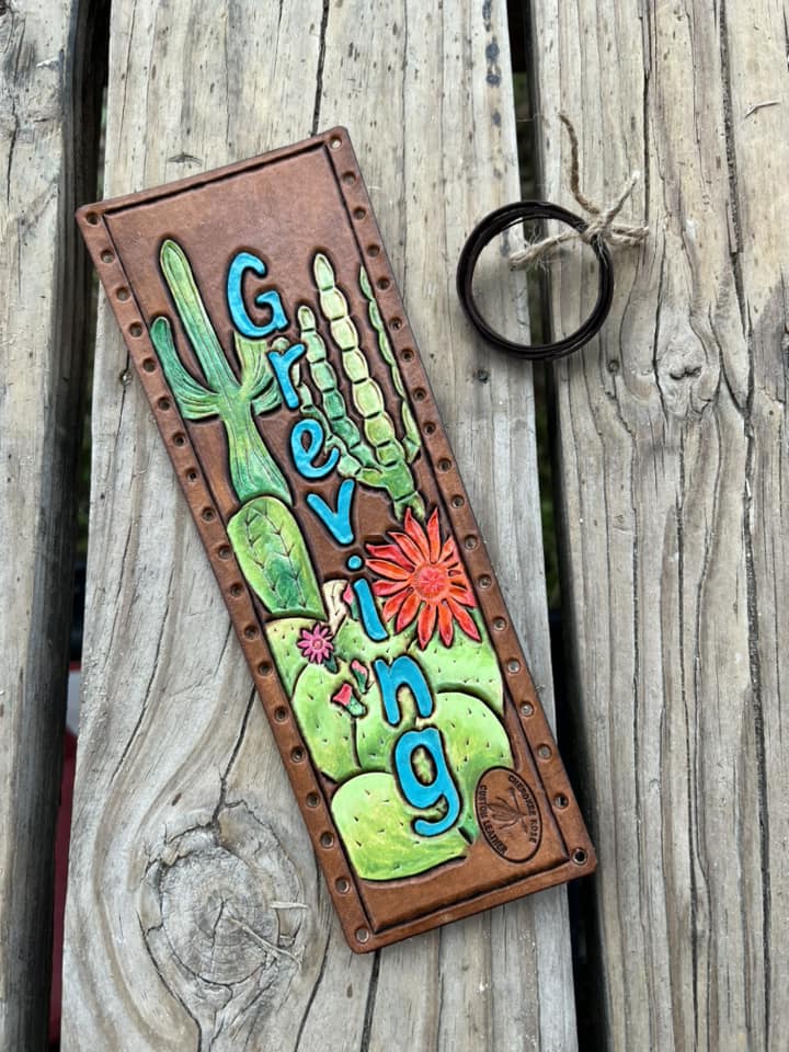 Custom Order Leather Show Stick Wrap