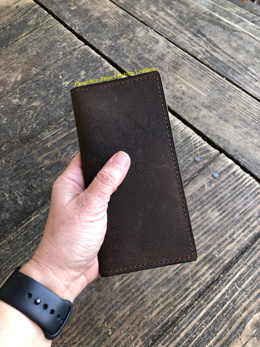 Custom Made Oil Tanned Leather Roper Wallet | Custom Long Wallet