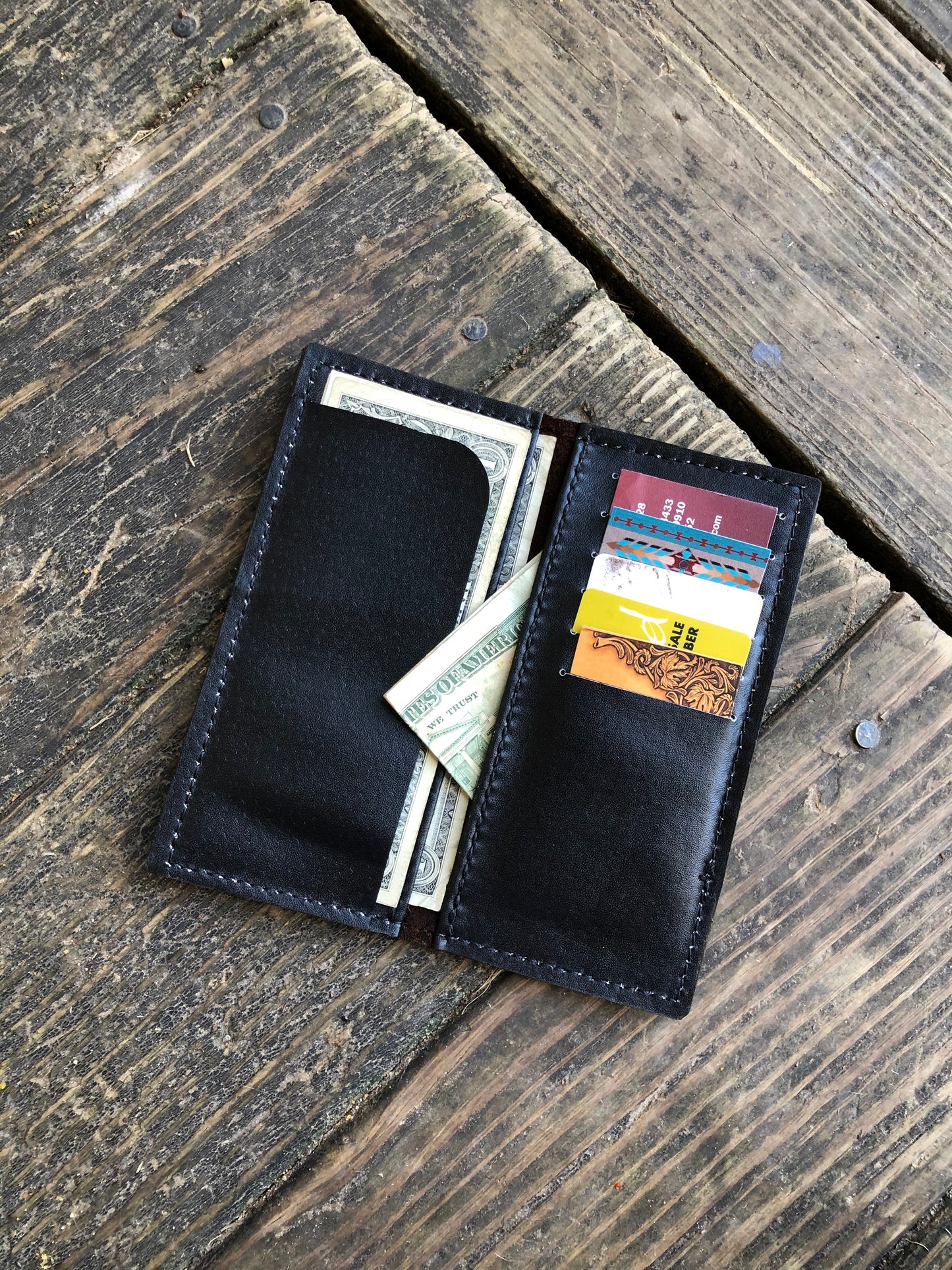 Custom Handmade Fully Stamped Leather Roper Wallet | Long Wallet