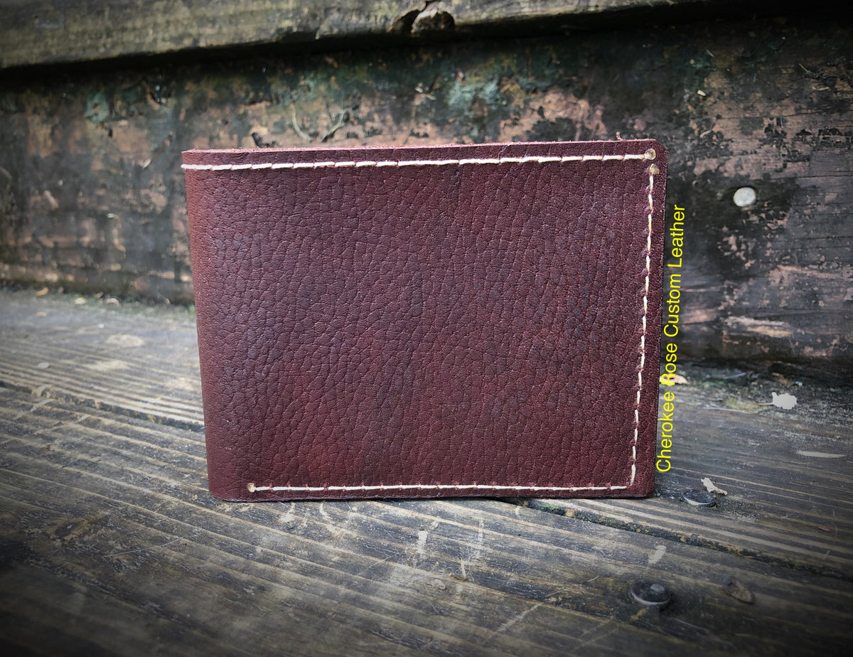 Handmade Oil Tanned Leather Bifold Wallet | Custom Men's Wallet