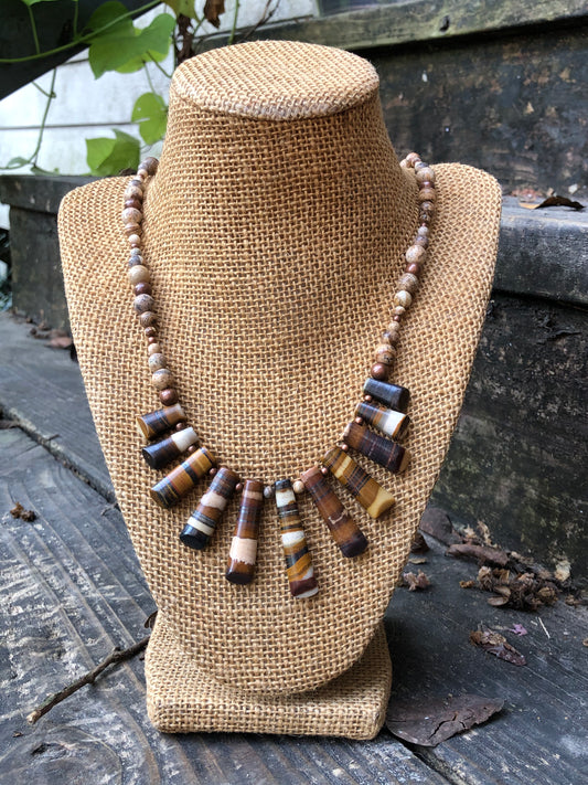 Handmade Picture Jasper and Agate Southwest Necklace