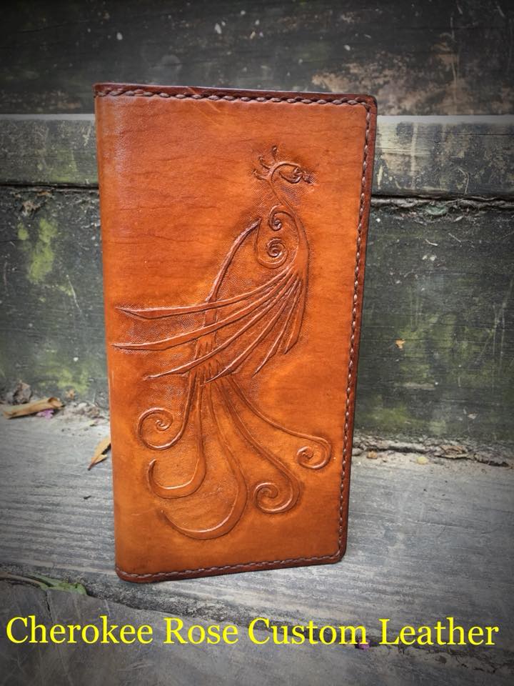 Custom Handmade Leather Roper Wallet | Hand Carved Long Wallet