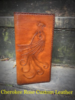 Custom Order~ Carved Leather Roper Style Long Wallet