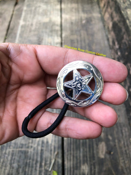 Silver Ranger Star Hair Tie - Peyote Rose