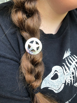 Silver Ranger Star Hair Tie - Peyote Rose