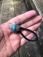 Square Vista Concho Hair Tie - Peyote Rose
