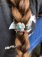 Square Vista Concho Hair Tie - Peyote Rose