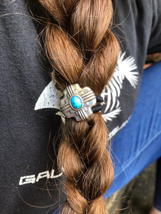 Square Vista Concho Hair Tie - Peyote Rose