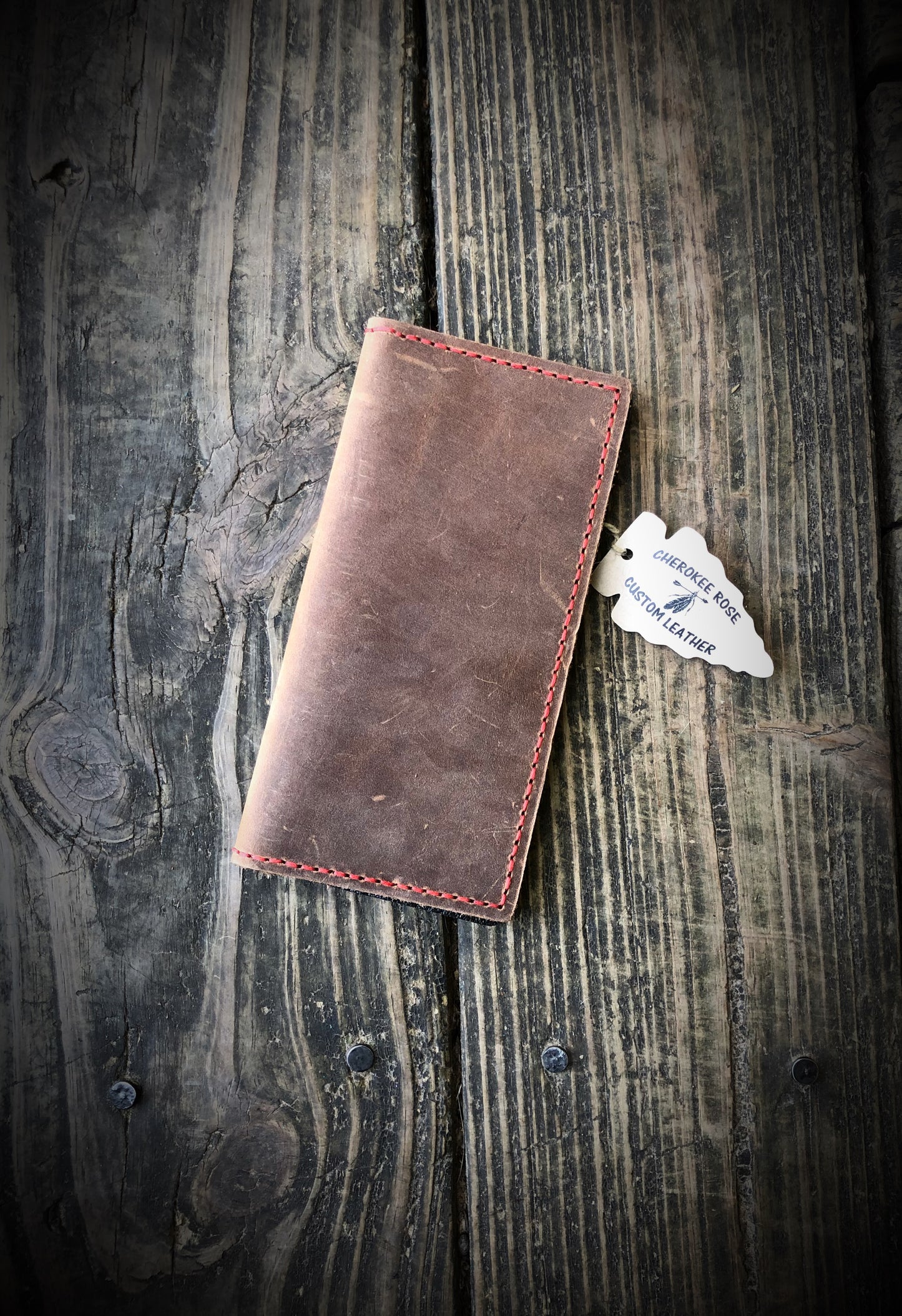 Custom Made Oil Tanned Leather Roper Wallet | Custom Long Wallet