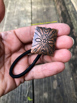 Santa Fe Antique Copper Arrows Hair Tie - Peyote Rose
