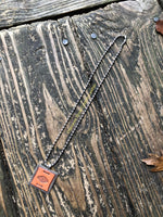 Stamped Tribal Design Leather Pendant Necklace