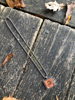 Stamped Tribal Horse Leather Pendant Necklace