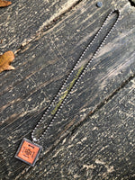 Stamped Thunderbird Leather Pendant Necklace