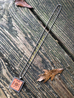 Stamped Thunderbird Leather Pendant Necklace