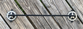 Western Concho 18 Inch Metal Towel Bar Black