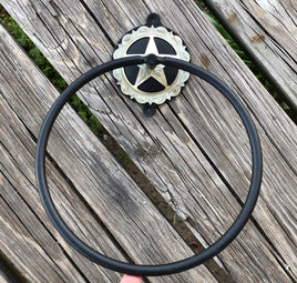 Western Concho Metal Towel Ring Black